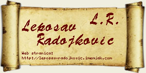 Leposav Radojković vizit kartica